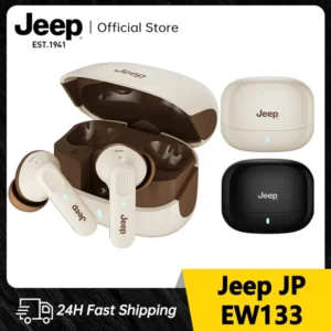Jeep EW133 Wireless Earbuds – Bluetooth 5.4 Headphones with ENC Noise Cancelling Mic, HiFi Stereo Deep Bass, 15–20H Playtime